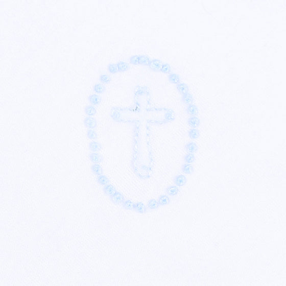 Blessed Embroidered Bubble - Blue - Magnolia BabyBubble