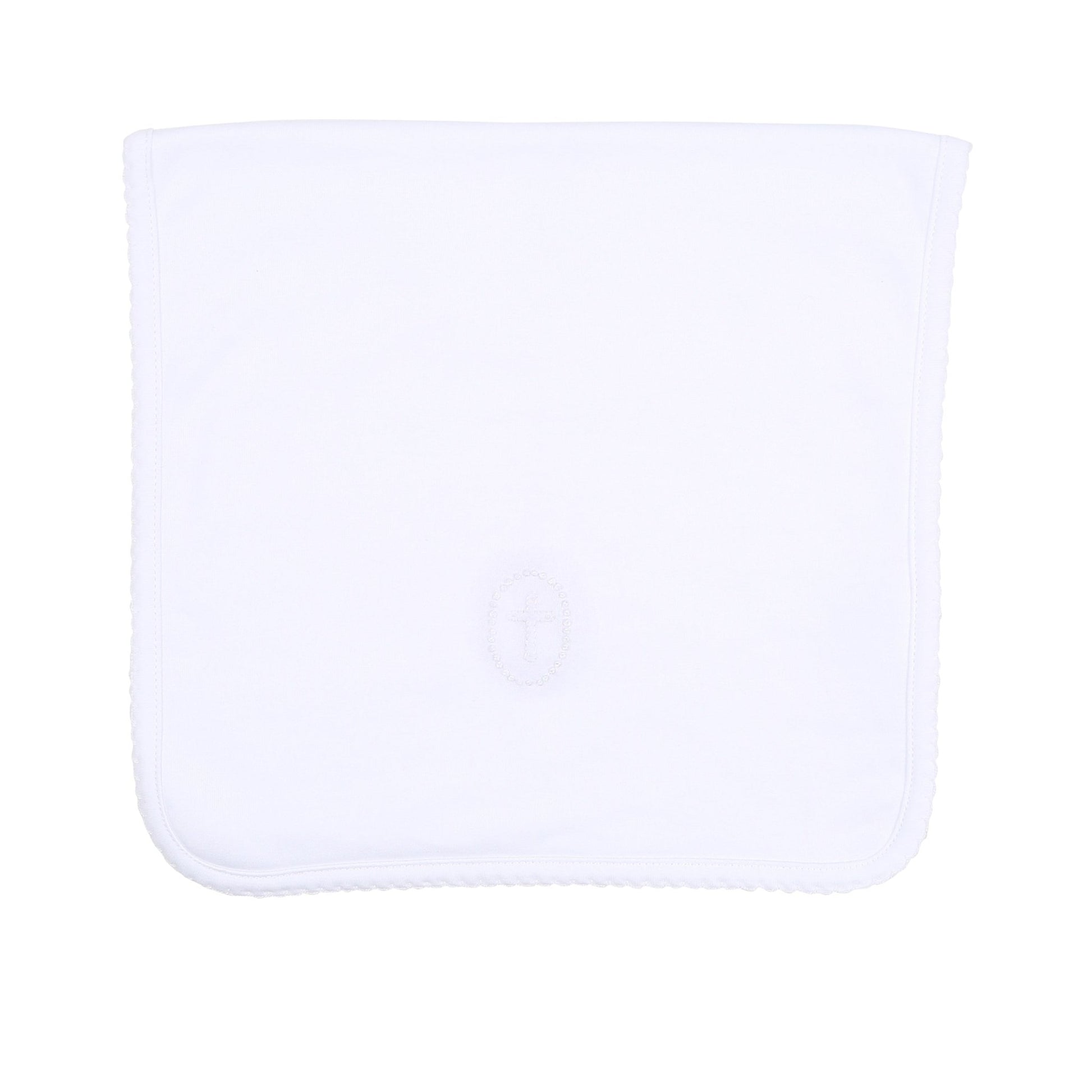 Blessed Embroidered Burp Cloth - White - Magnolia Baby Unisex