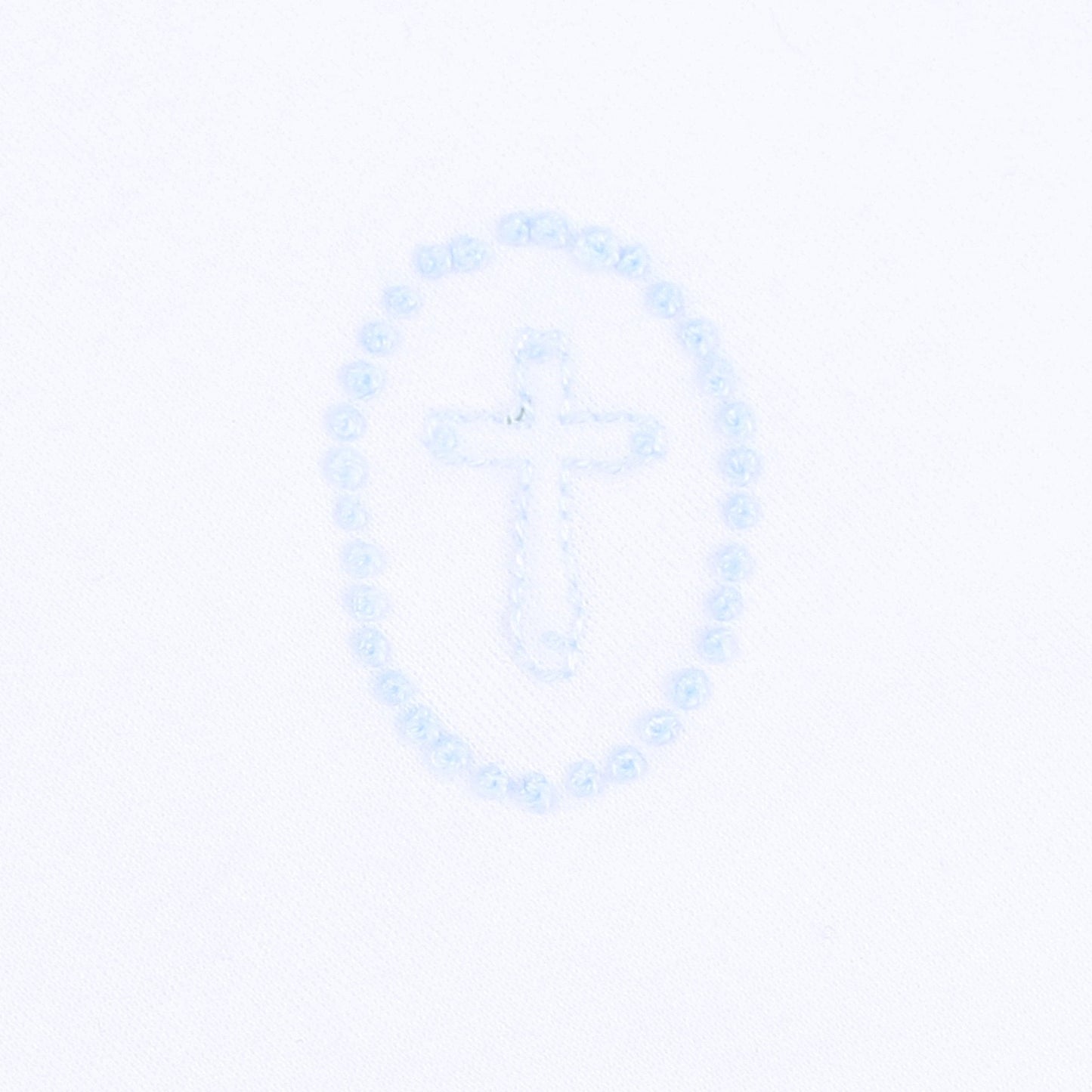 Blessed Embroidered Collared Short Sleeve Gown - Blue - Magnolia Baby Unisex