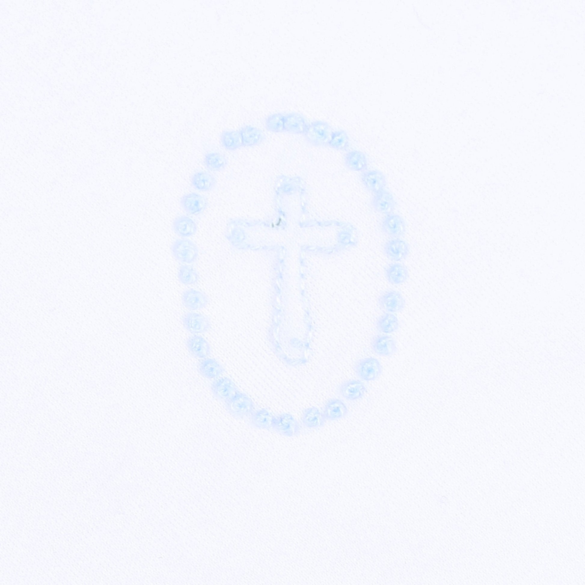 Blessed Embroidered Collared Short Sleeve Gown - Blue - Magnolia Baby Unisex