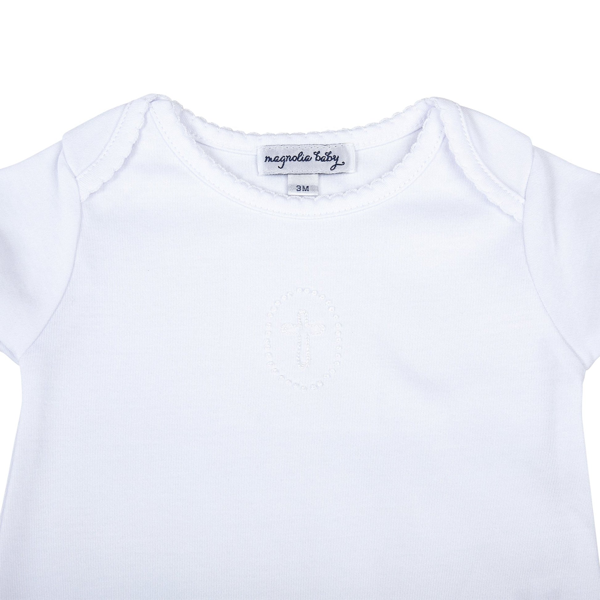 Blessed Embroidered Bodysuit - White - Magnolia Baby Unisex