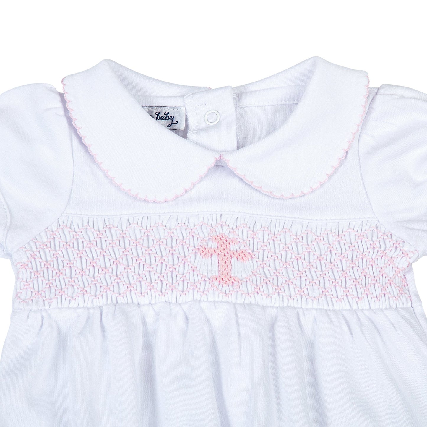 Blessed Smocked Bubble - Pink - Magnolia Baby Girl
