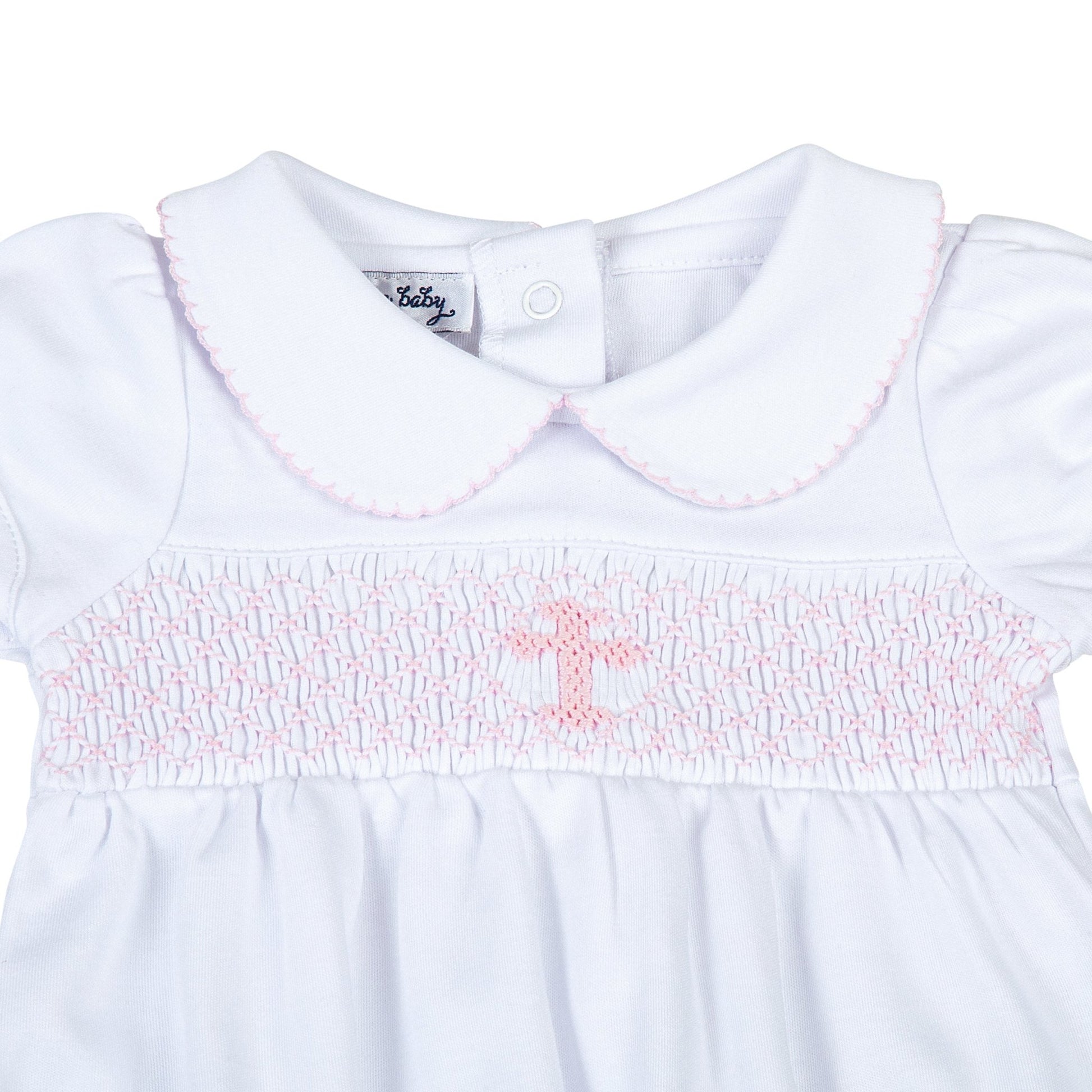 Blessed Smocked Bubble - Pink - Magnolia Baby Girl