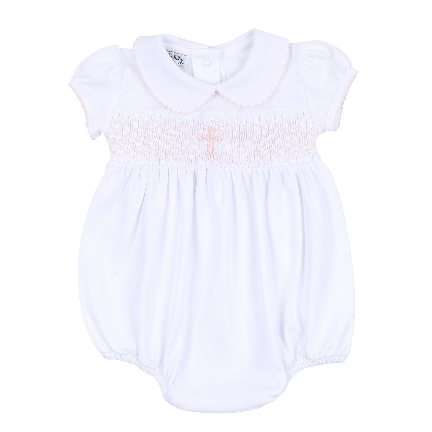 Blessed Smocked Bubble - Pink - Magnolia Baby Girl