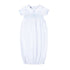 Blessed Smocked Short Sleeve Gown - Blue - Magnolia Baby Unisex