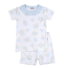  Blue Birds and Blossoms Ruffle Short Pajama - Magnolia BabyShort Pajamas