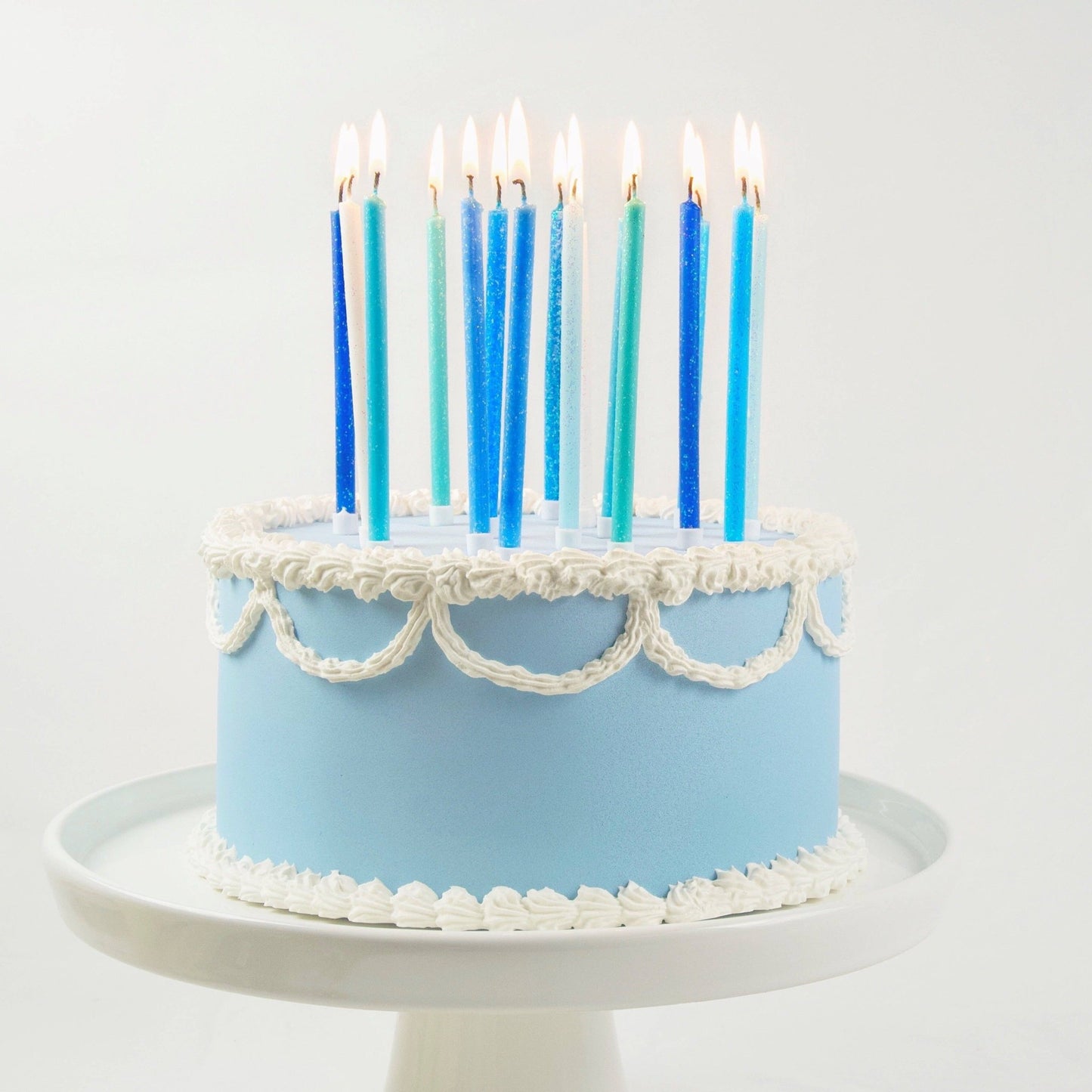 Blue Gradient Glitter Birthday Candles - Magnolia BabyBirthday Candles
