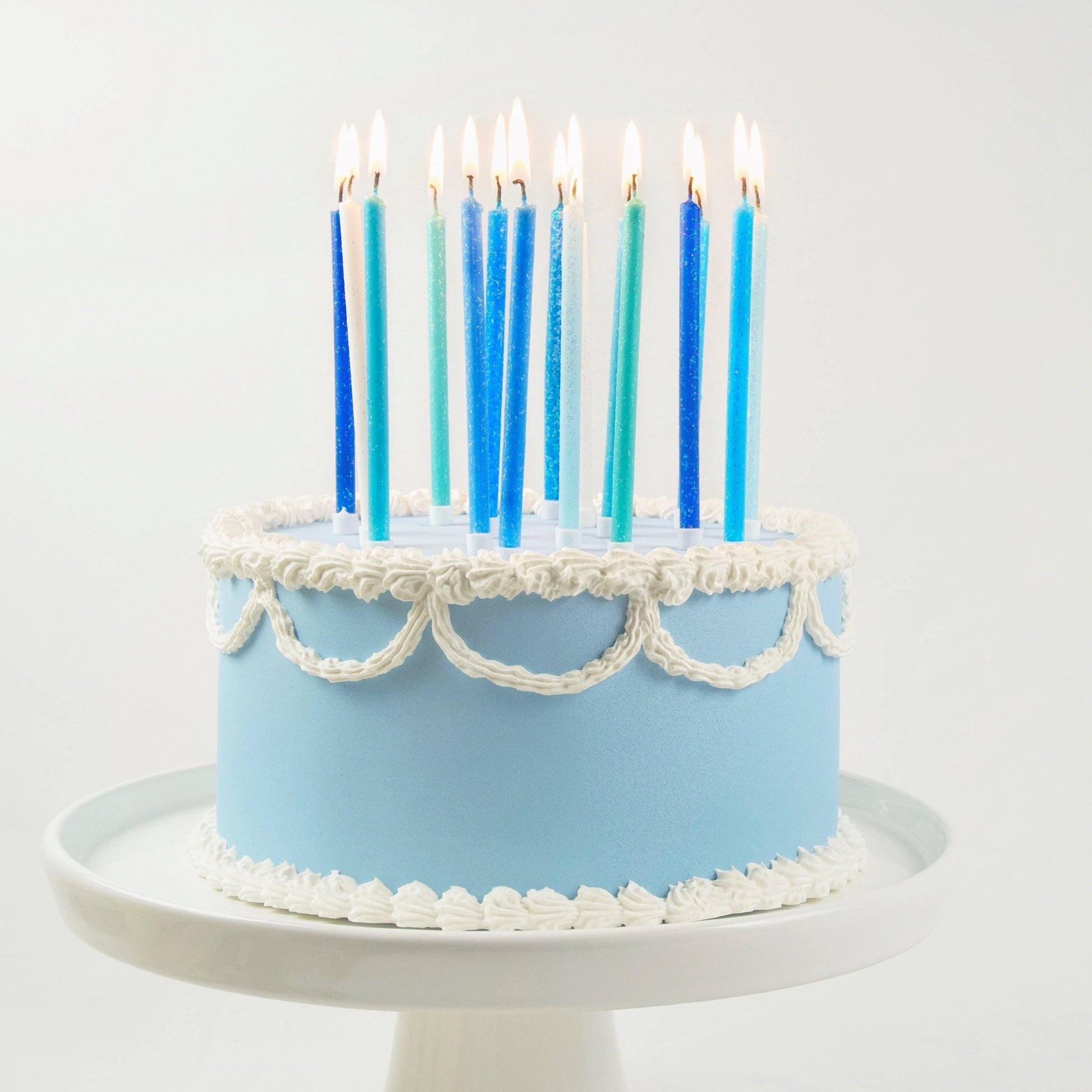 Blue Gradient Glitter Birthday Candles - Magnolia BabyBirthday Candles