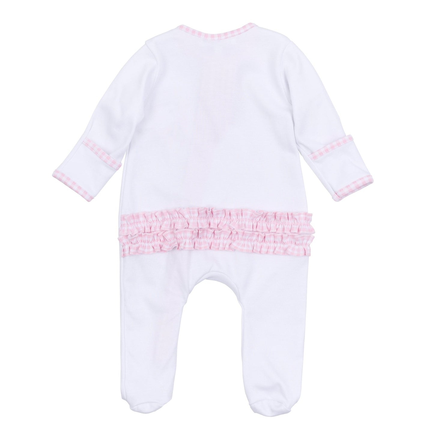 Boo Crew! Applique Ruffle Zip Footie - Pink - Magnolia BabyFootie