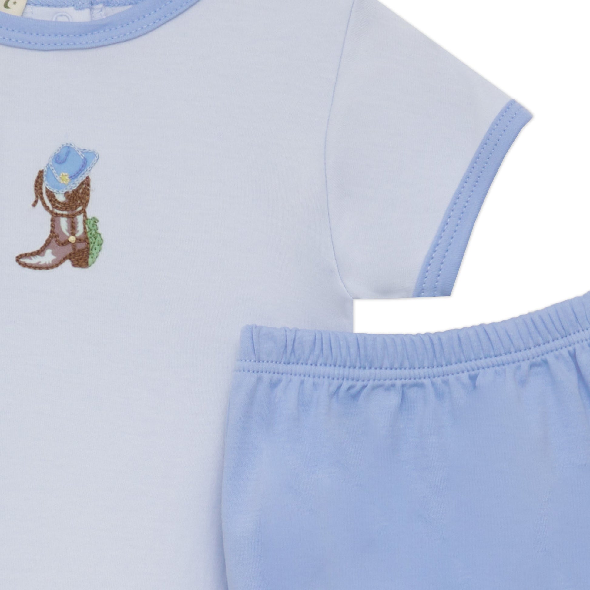 Boots and Blooms Diaper Cover Set - Light Blue - Luna and ArloDiaper Cover