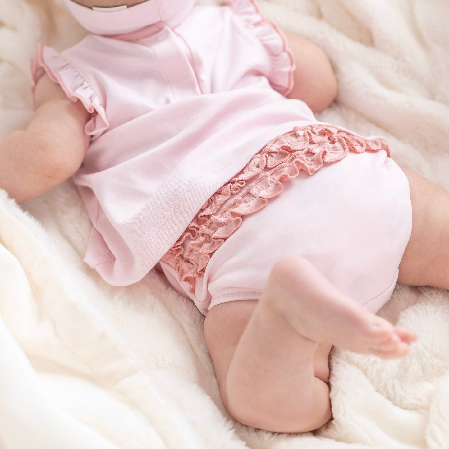 Boots and Blooms Ruffle Diaper Cover Set - Pink - Luna and ArloDiaper Cover