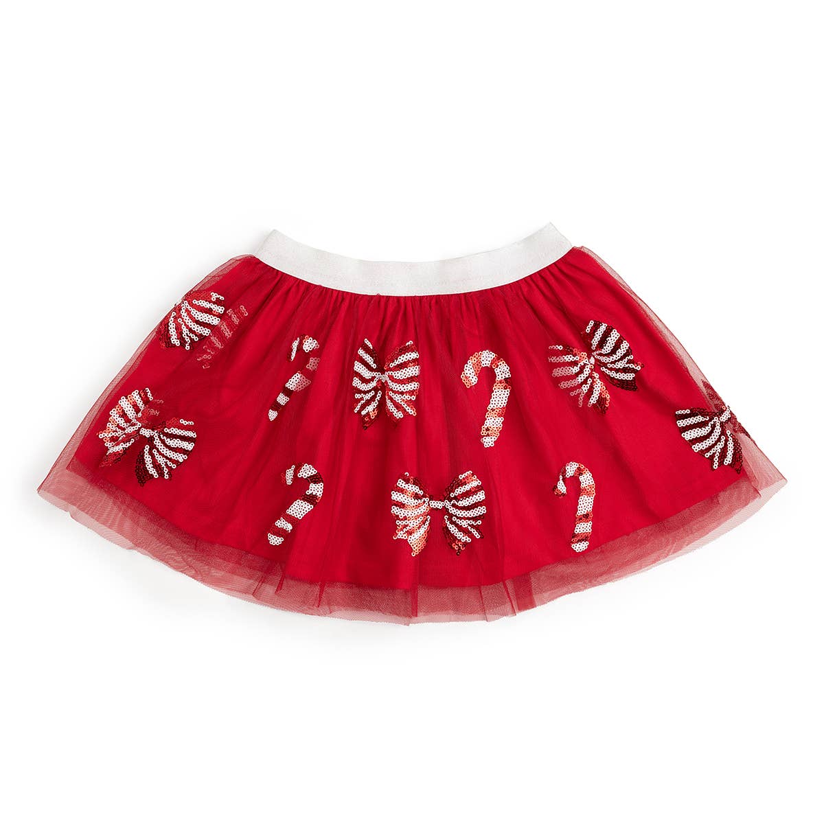 Candy Cane Coquette Sequin Christmas Tutu - Magnolia BabyTutu