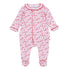Candy Cane Lane Print Ruffle Footie - Magnolia BabyFootie