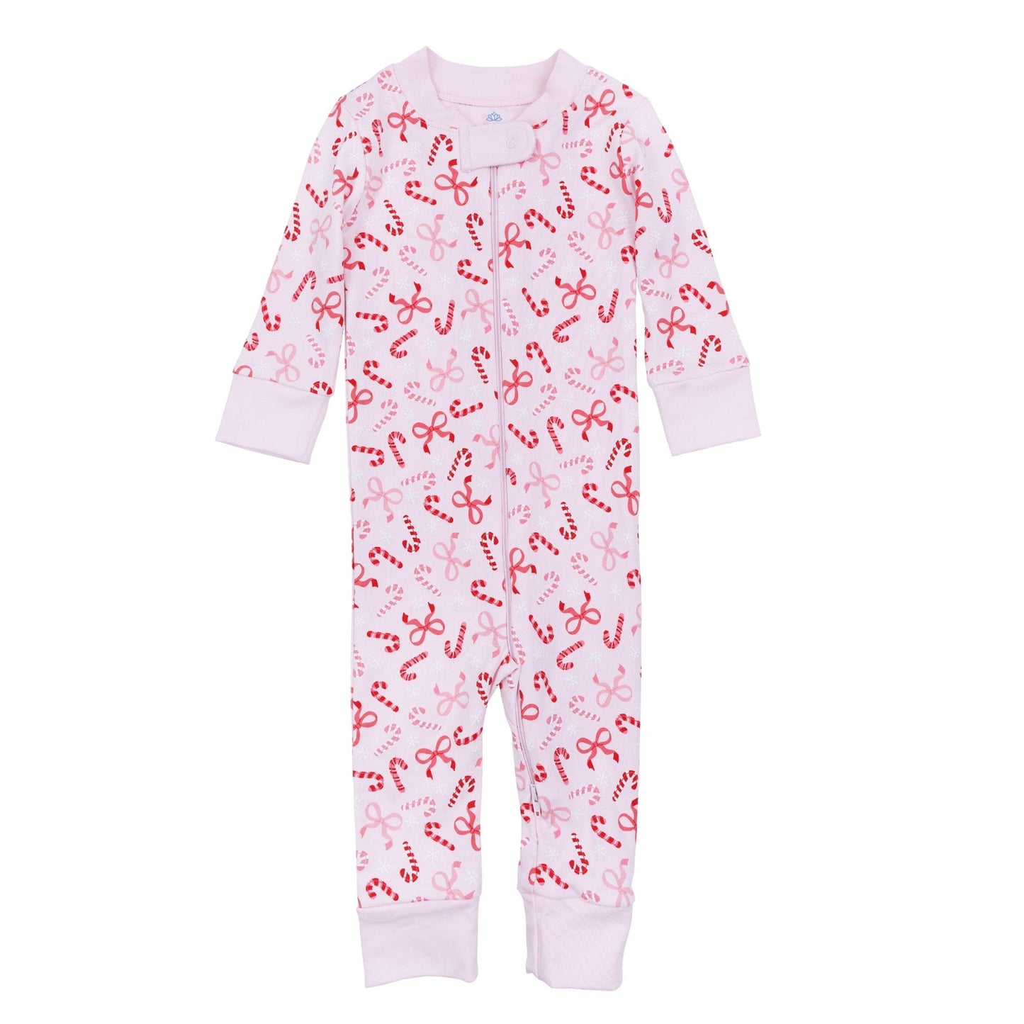 Candy Cane Lane Zip Pajamas - Magnolia BabyZipper Pajamas