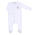 Carousel Embroidered Footie - Silver - Magnolia BabyFootie