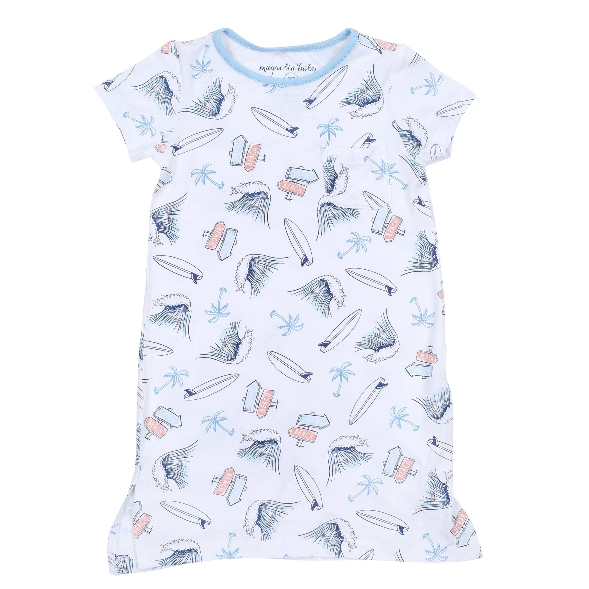 Catch Some Waves Short Sleeve Nightdress - Magnolia BabyNightdress