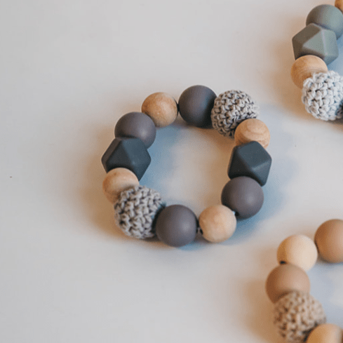 Chewable Teething Ring - Navy Blue - Magnolia BabyTeether