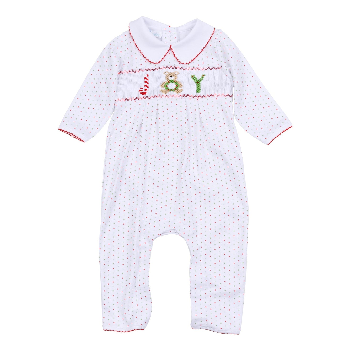 Christmas Joy Classics Smocked Playsuit - Red Boy - Magnolia BabyPlaysuit