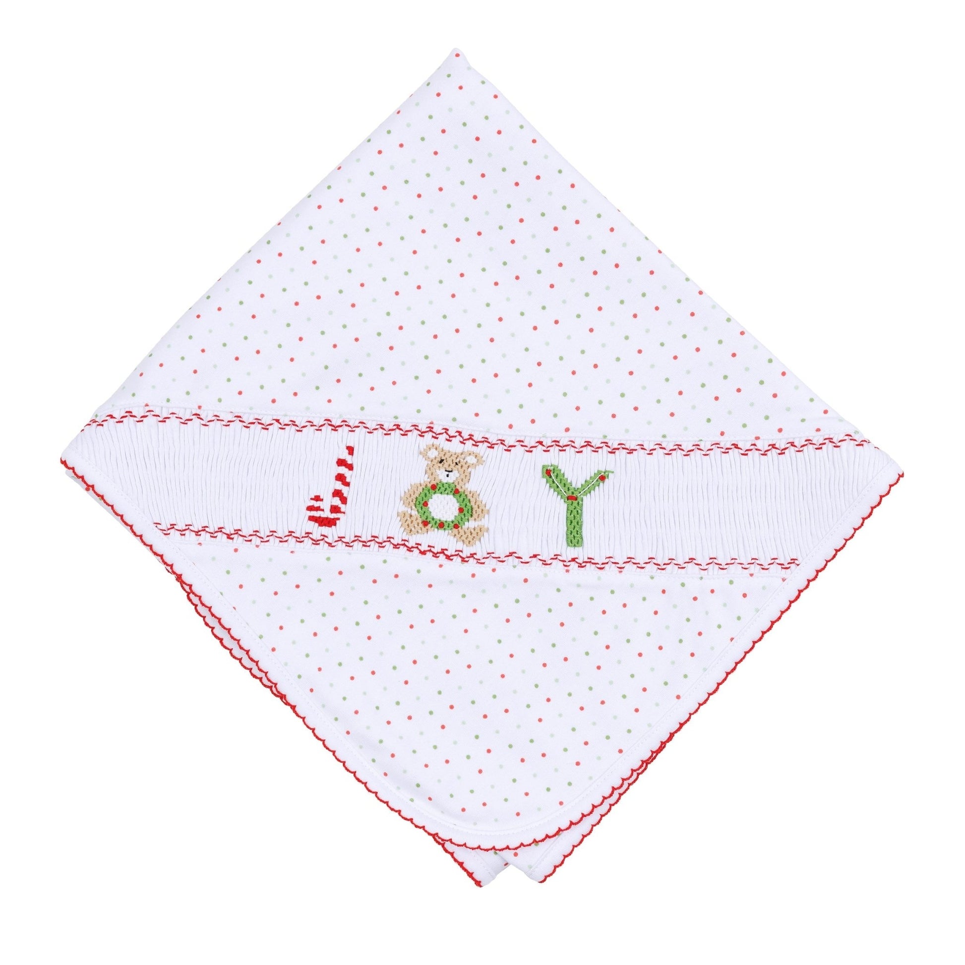 Christmas Joy Classics Smocked Receiving Blanket - Red Boy - Magnolia BabyReceiving Blanket