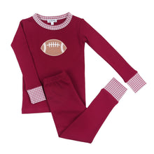  College Football Applique Crimson Long Pajamas - Magnolia BabyLong Pajamas