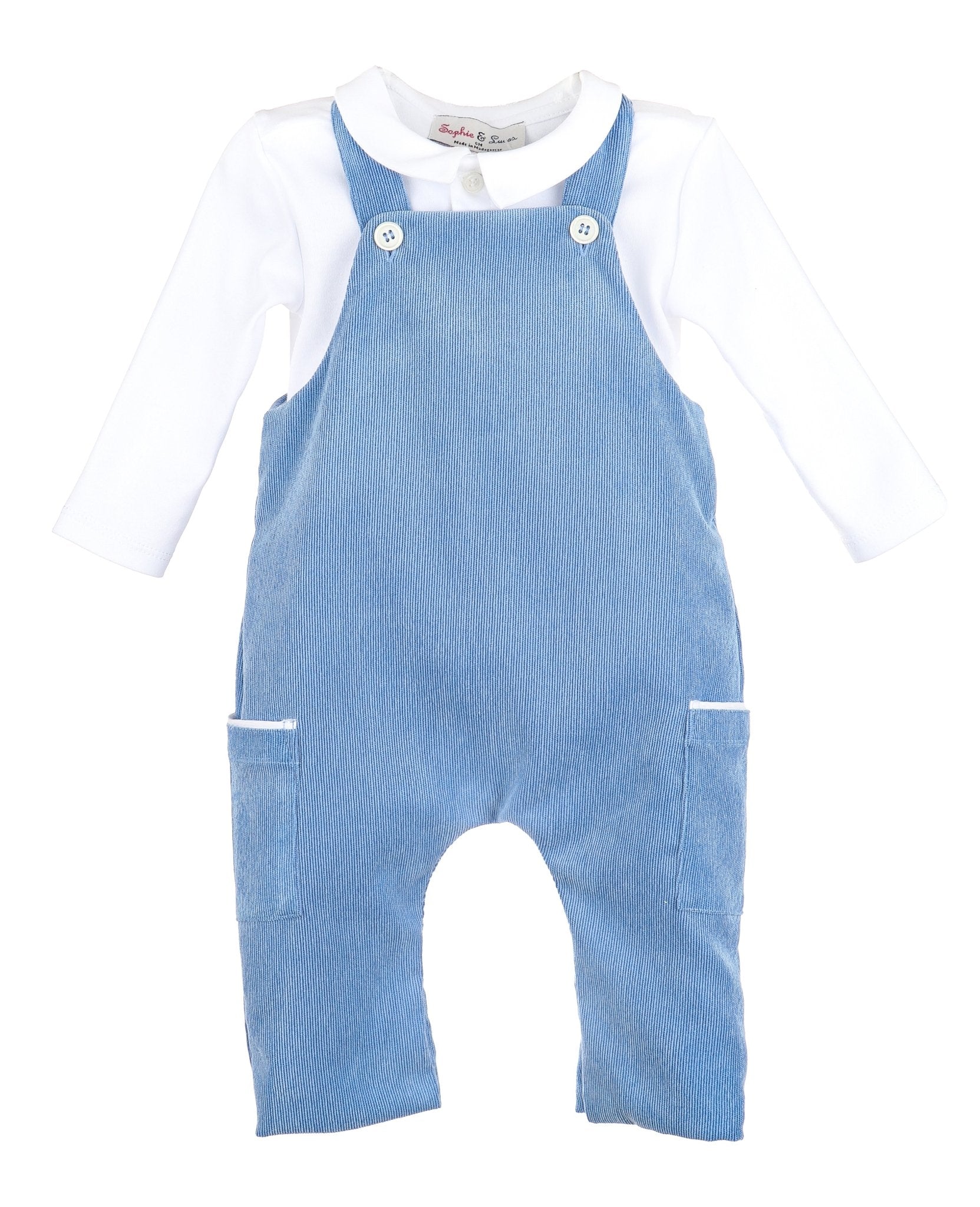 Comfy Cord Overall Set - Blue - Magnolia BabyOveralls