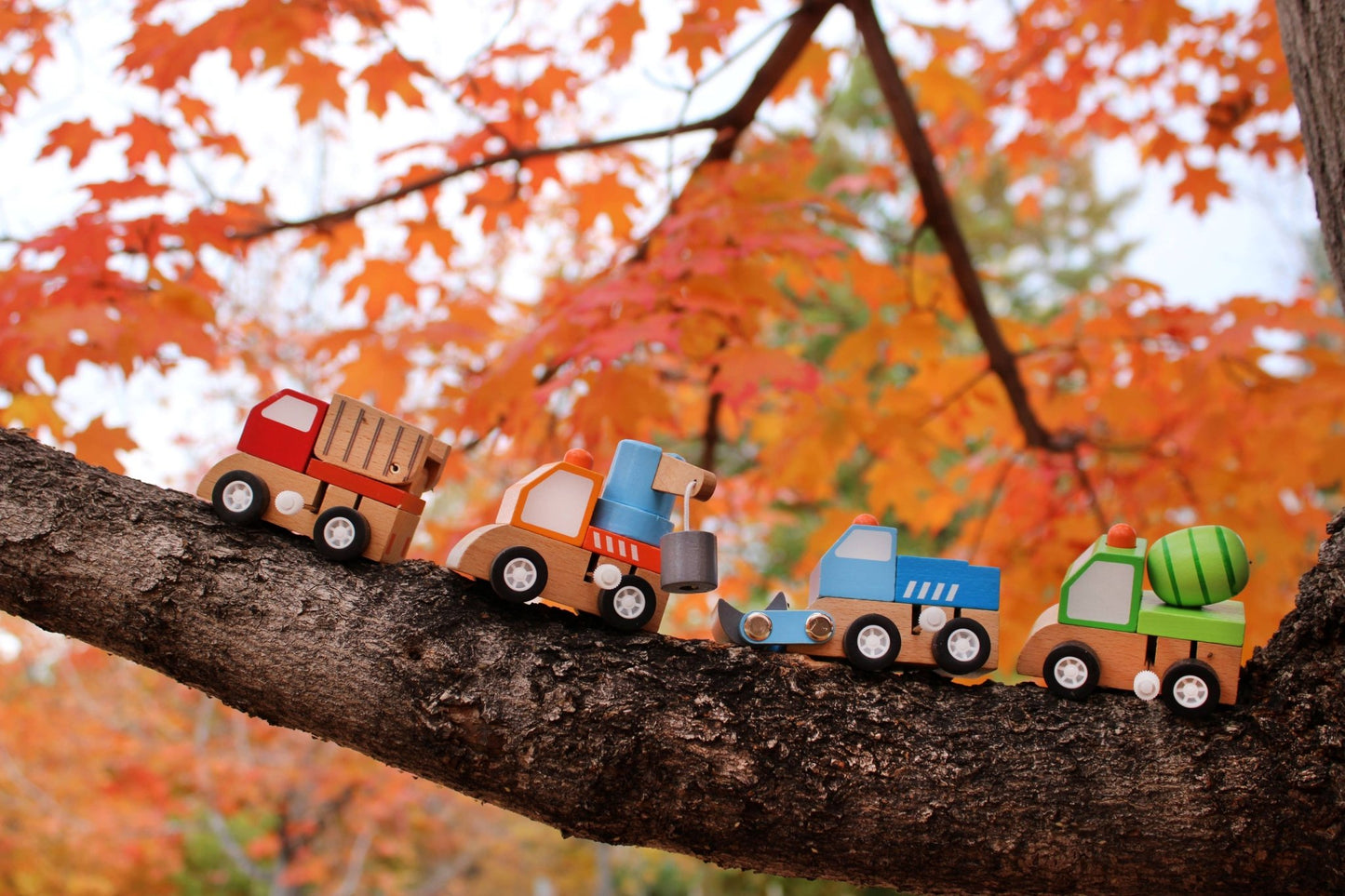 Construction Truck Wind - ups - Magnolia BabyWooden Toy