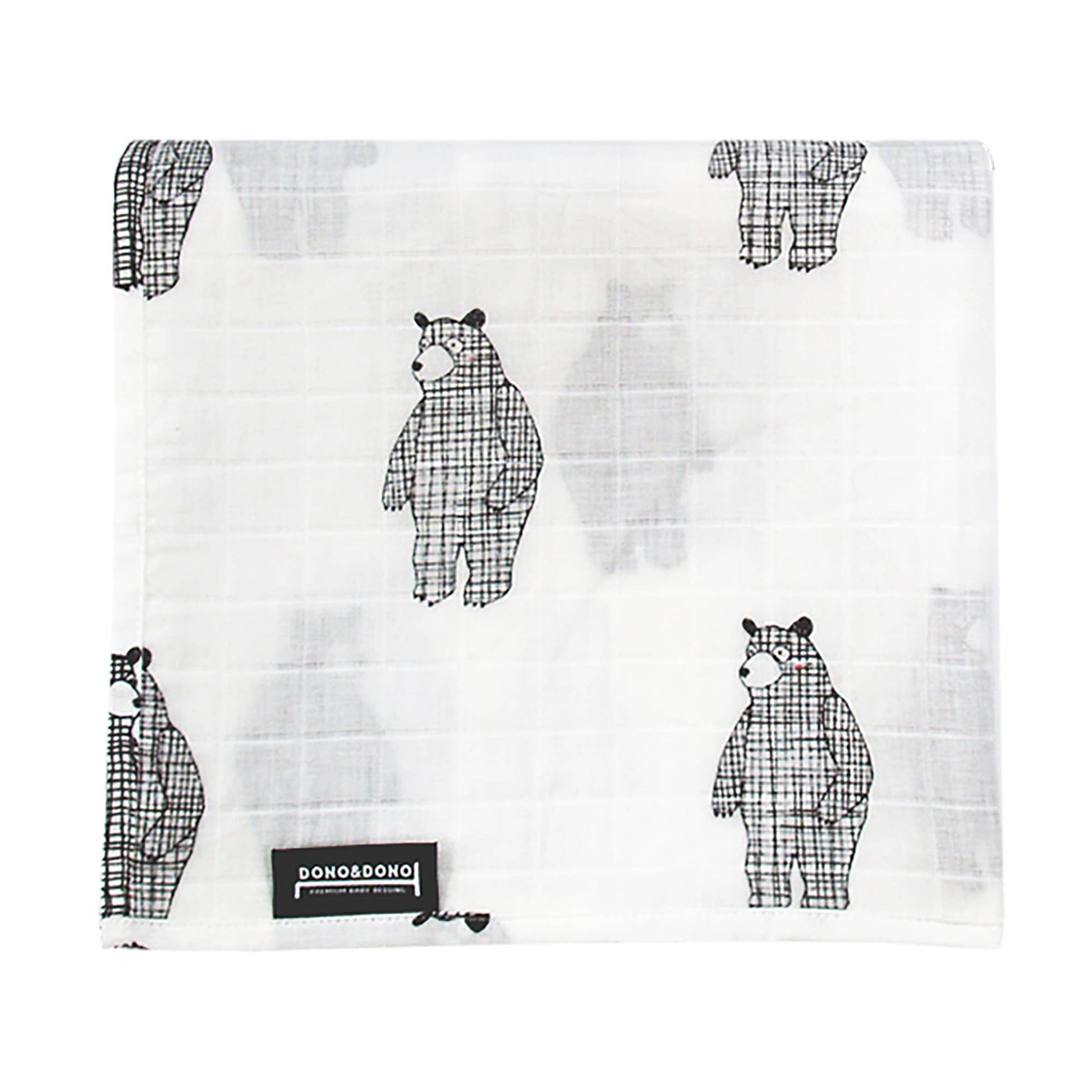 Cotton Muslin Swaddle Blanket - Big Bear - Magnolia BabySwaddle Blanket