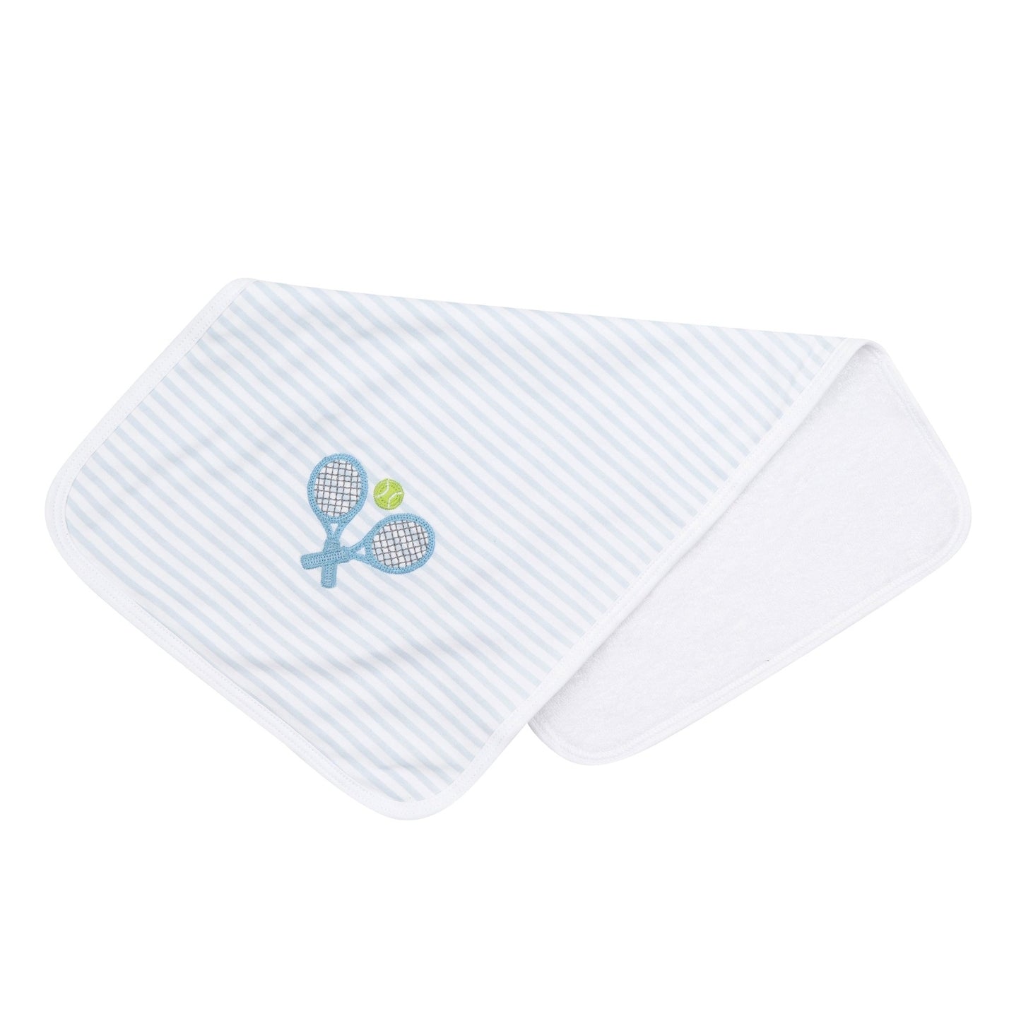 Courtside Cuties Applique Burp Cloth - Light Blue - Magnolia BabyBurp Cloth