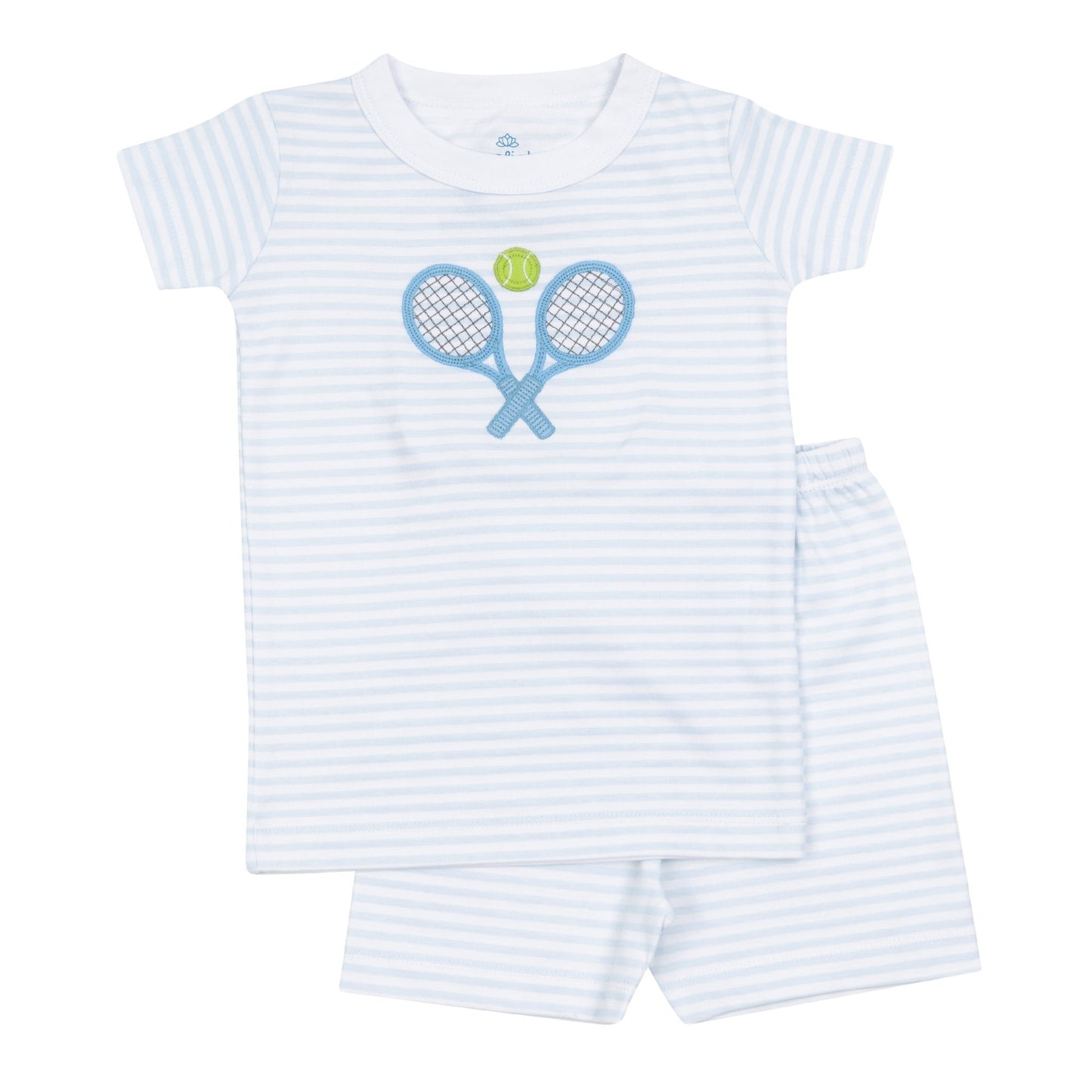 Courtside Cuties Applique Short Pajamas - Light Blue - Magnolia BabyShort Pajamas