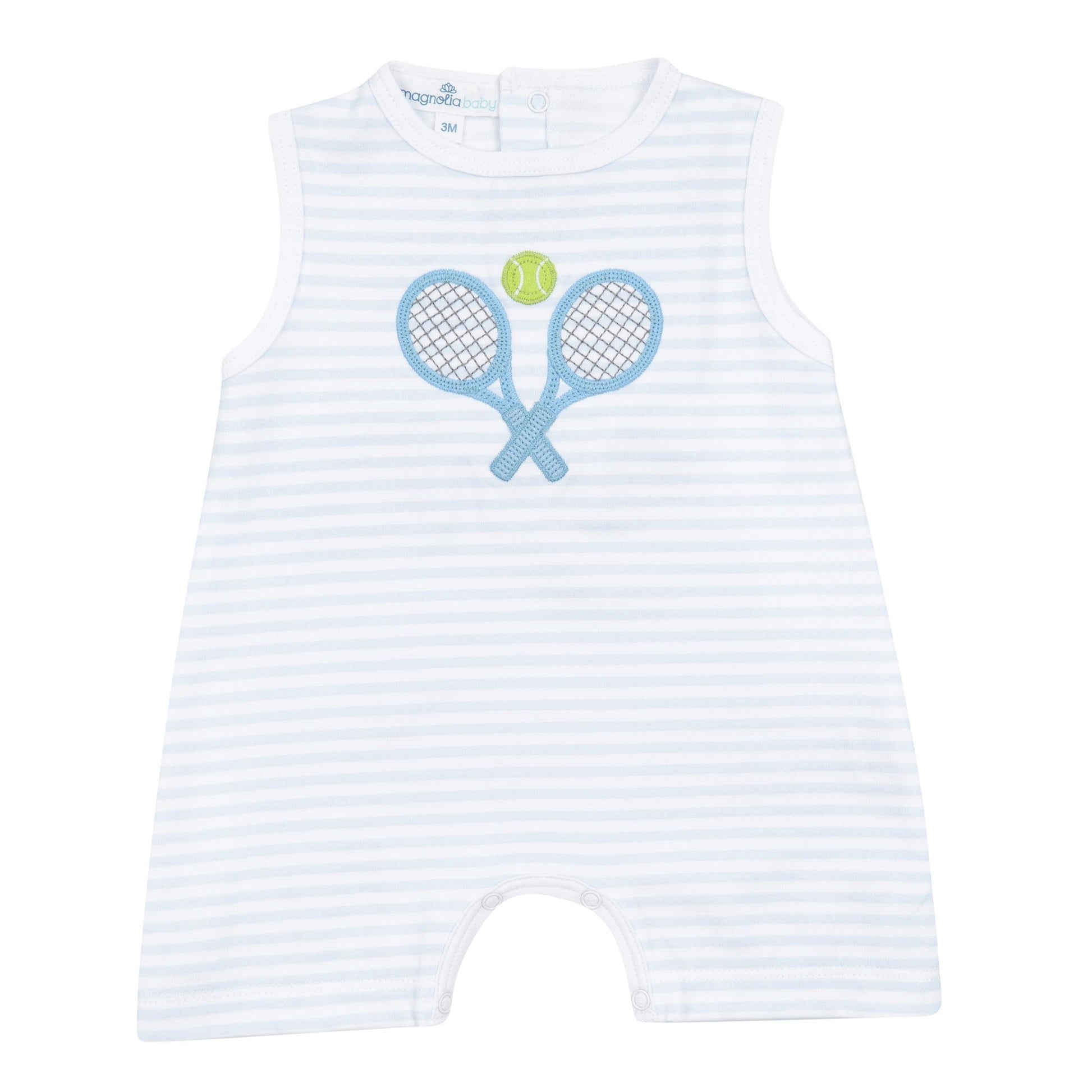 Courtside Cuties Applique Short Playsuit - Light Blue - Magnolia BabyShort Playsuit