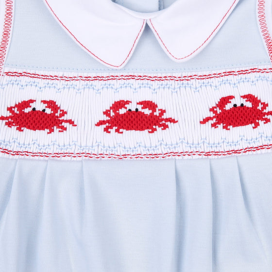 Crab Classics Smocked Boy Short Sleeve Diaper Cover Set - Magnolia BabyDiaper Cover