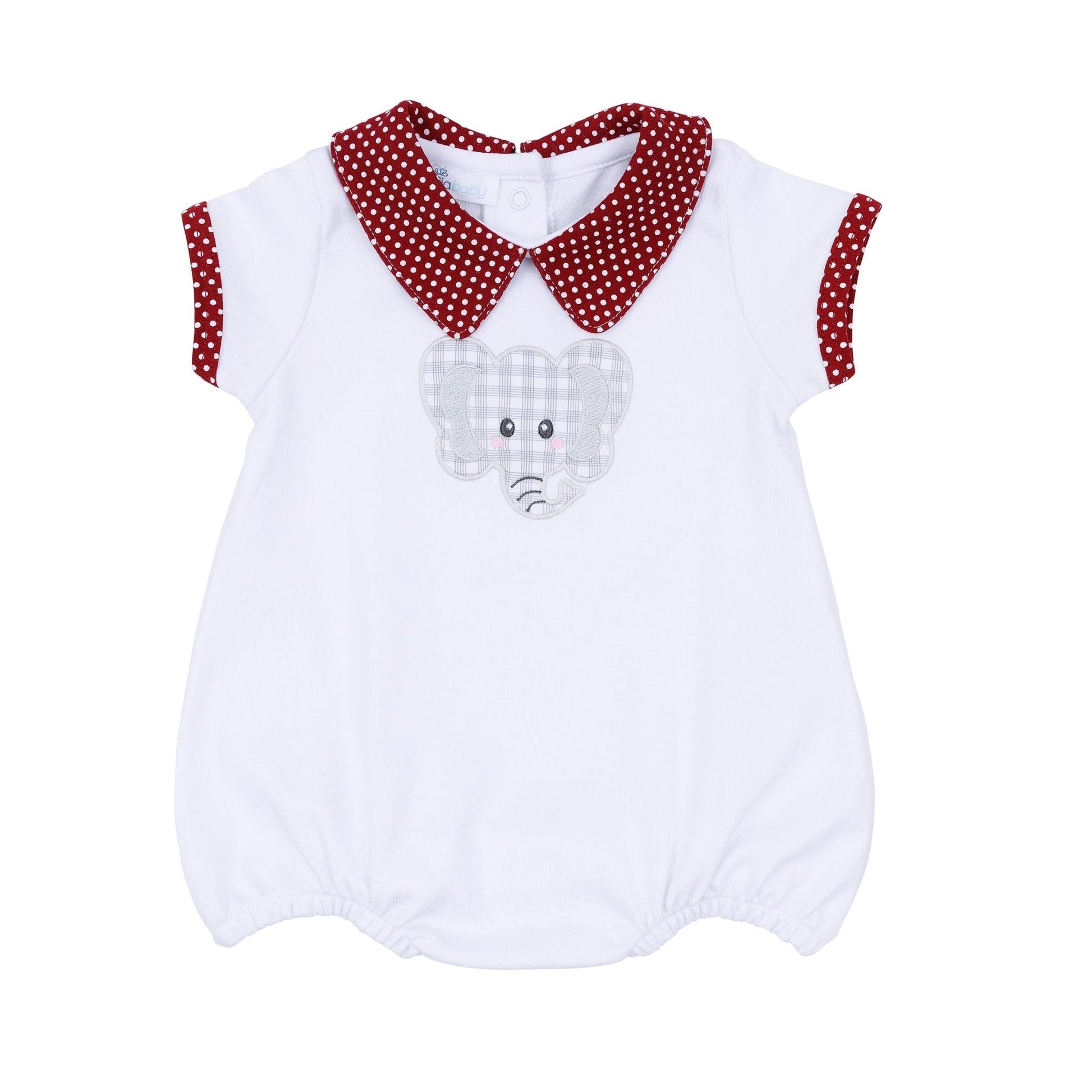Crimson Cutie Applique Collared Bubble - Crimson Boy - Magnolia BabyBubble