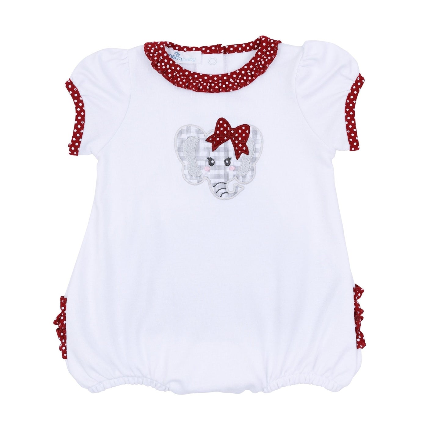 Crimson Cutie Applique Ruffle Bubble - Crimson Girl - Magnolia BabyBubble