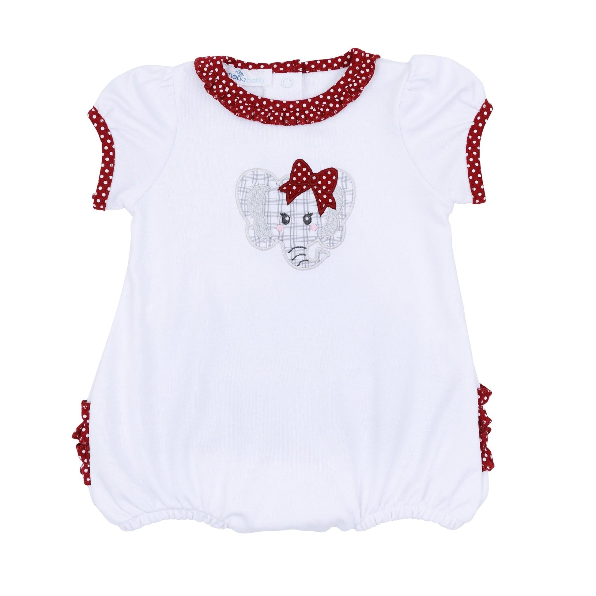 Crimson Cutie Applique Ruffle Bubble - Crimson Girl - Magnolia BabyBubble