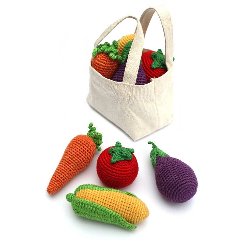 Crocheted Veggies Rattle Set of 4 - Magnolia BabyRattle