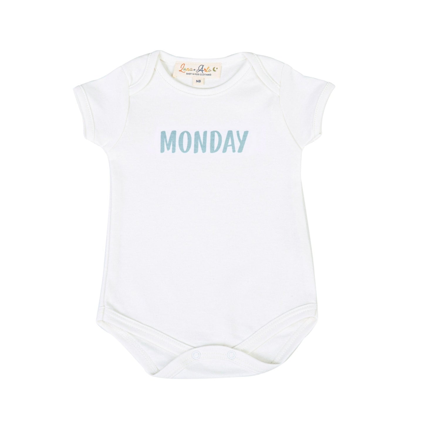 Days of the Week Print Bodysuit Set - Blue - Magnolia BabyBodysuit