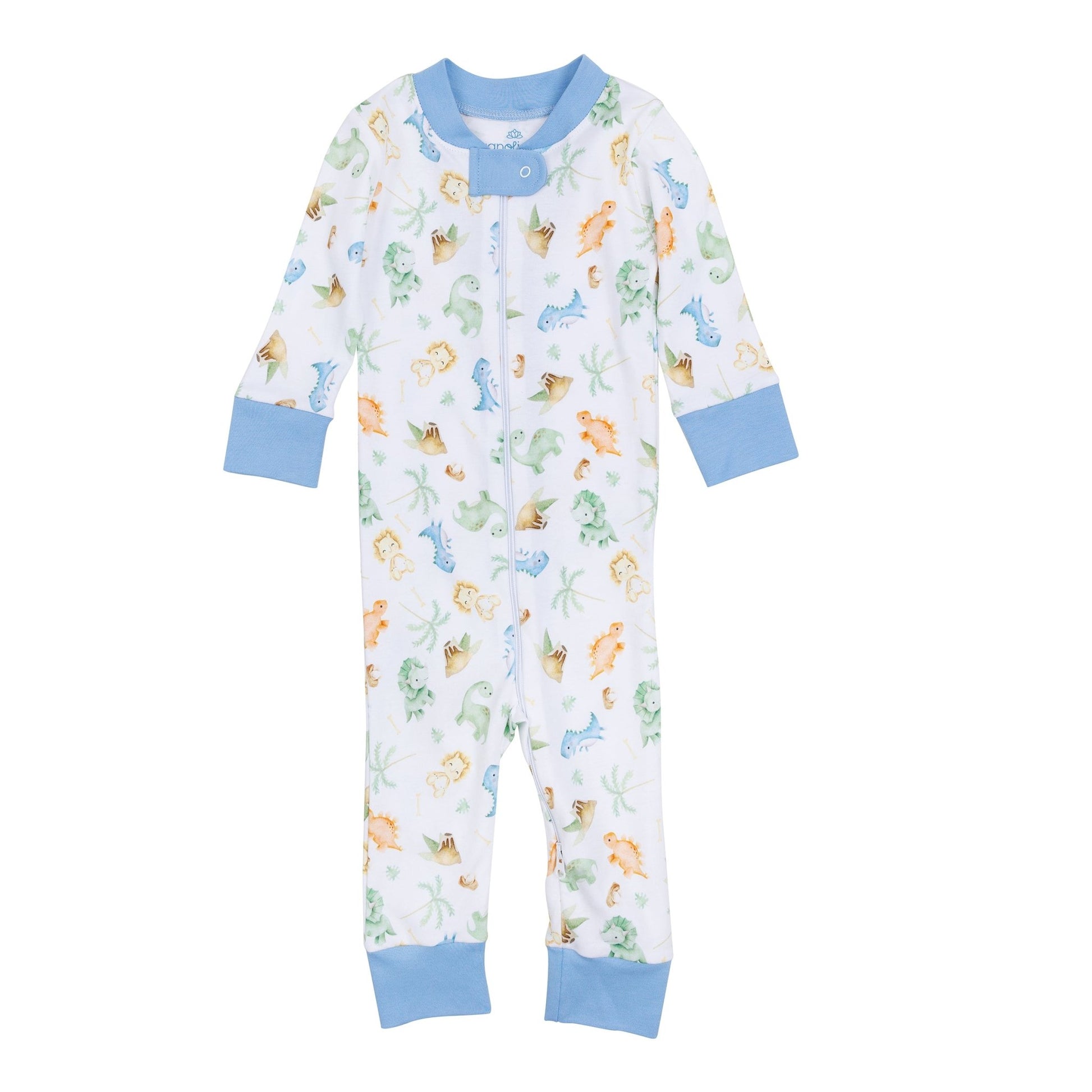 Dino - Land Zip Pajamas - Magnolia BabyZipper Pajamas