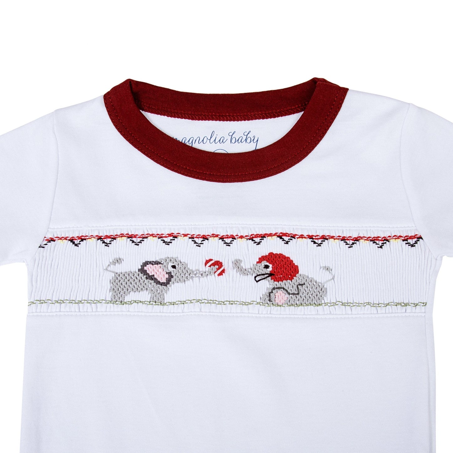 Elephant Football Classics Smocked Short Pajamas - Magnolia BabyShort Pajamas