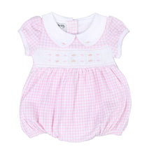  Emma and Aedan Pink Smocked Collared Short Sleeve Girl Toddler Bubble - Magnolia BabyBubble