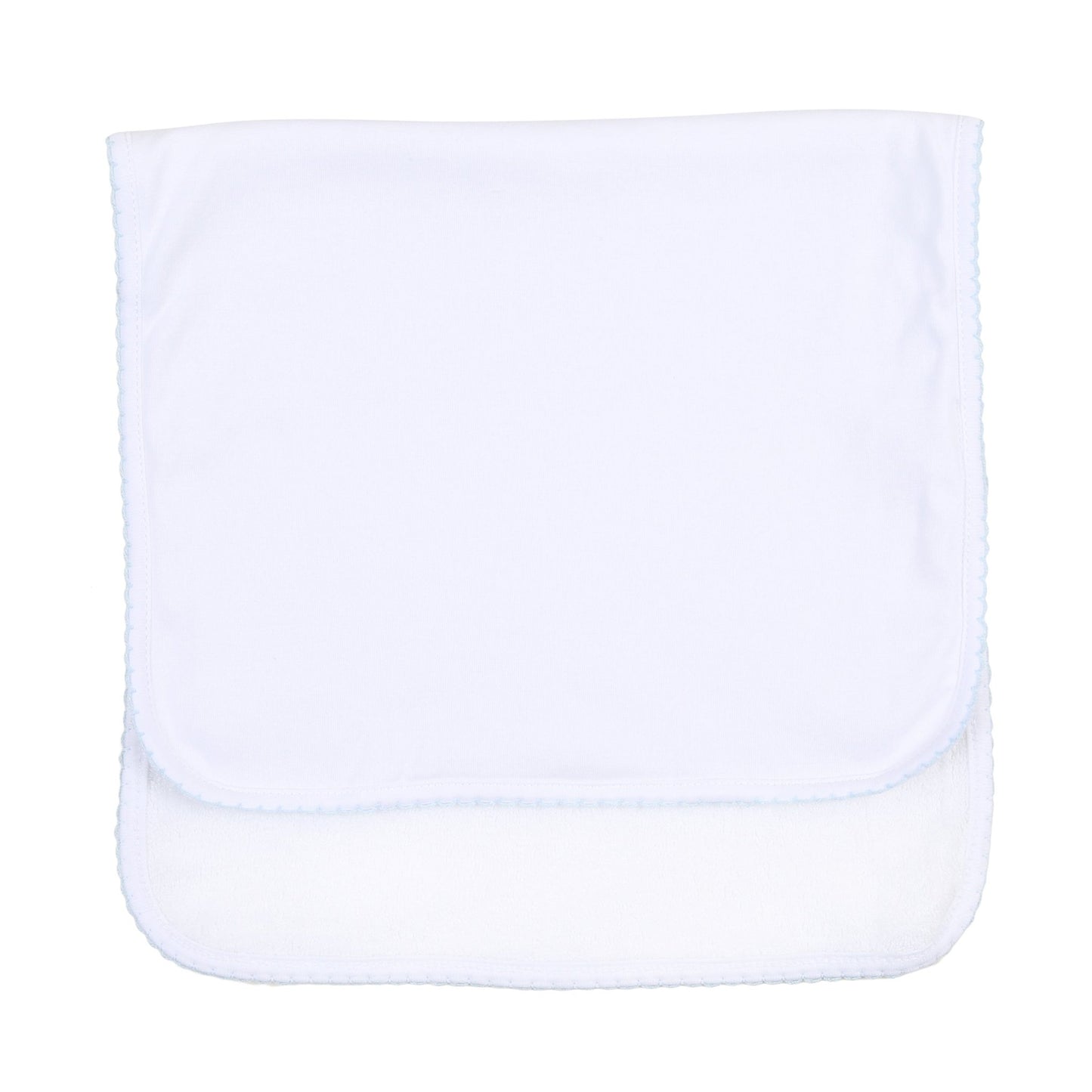 Essentials Blue Trim Burp Cloth - Magnolia BabyBurp Cloth