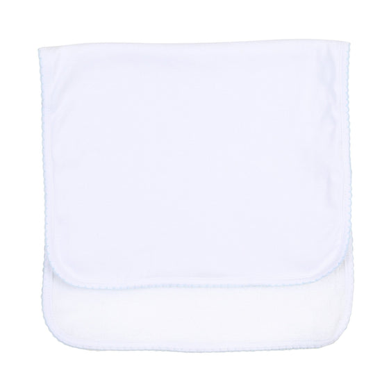 Essentials Blue Trim Burp Cloth - Magnolia BabyBurp Cloth