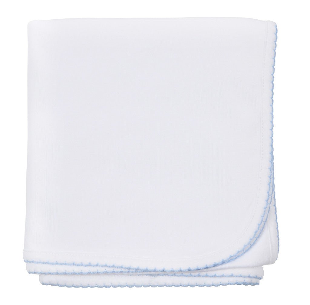 Essentials Blue Trim Receiving Blanket - Magnolia BabyReceiving Blanket