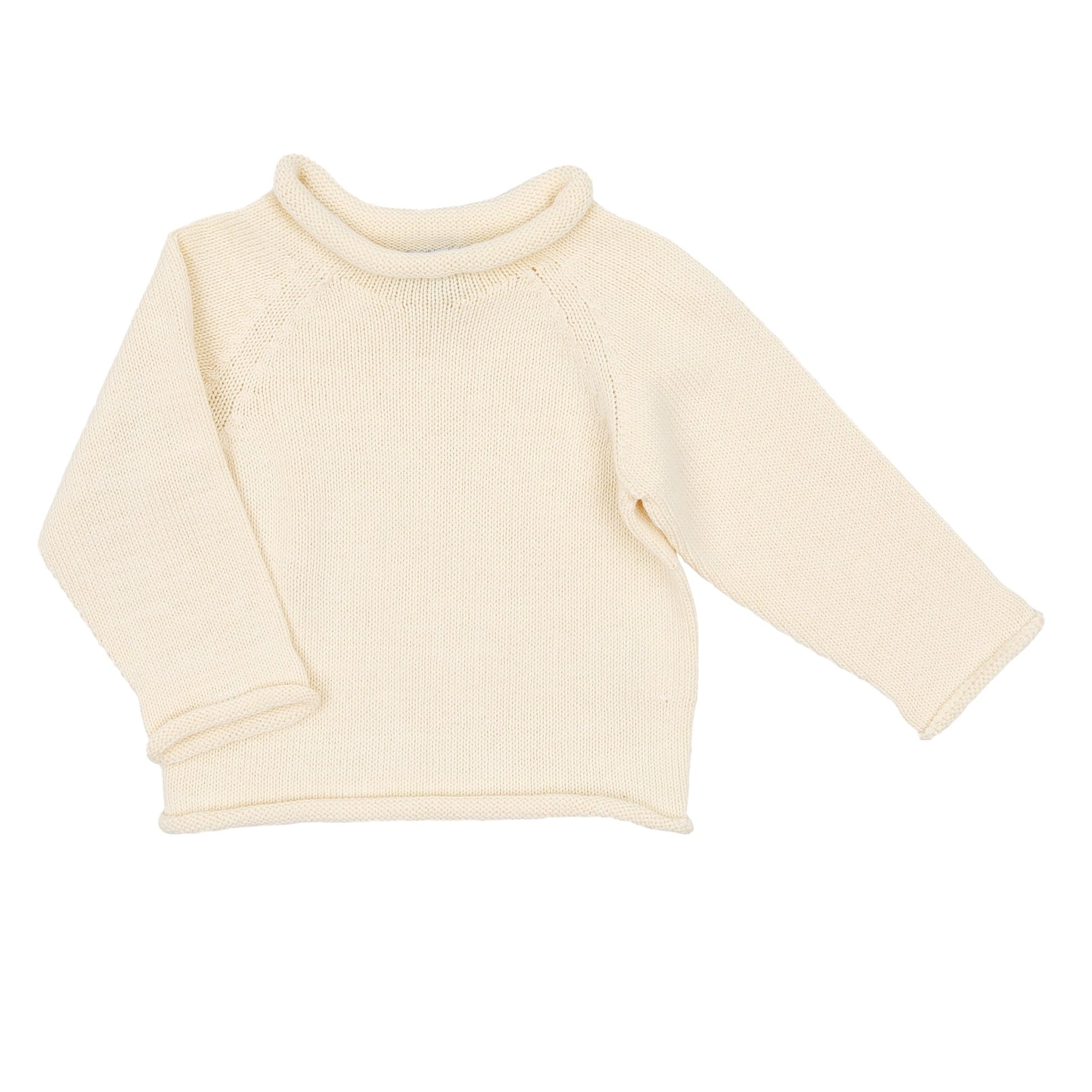Essentials Knits Ivory Raglan Sweater - Magnolia BabyKnits