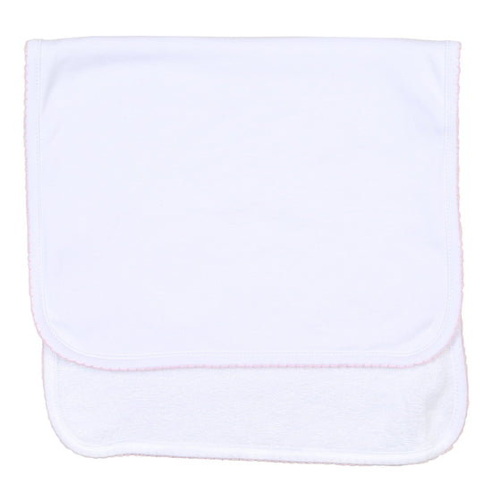 Essentials Pink Trim Burp Cloth - Magnolia BabyBurp Cloth