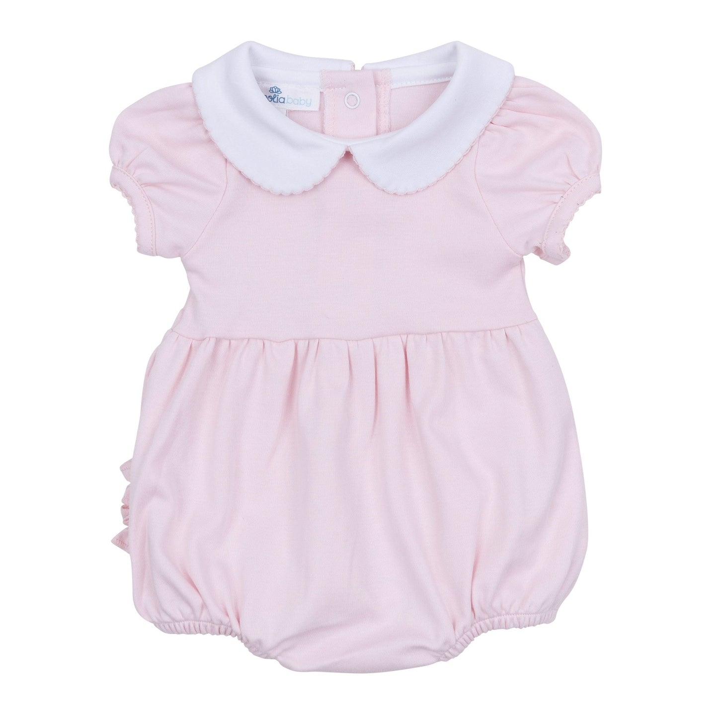 Essentials Solid Collared Ruffle Bubble - Pink - Magnolia BabyBubble