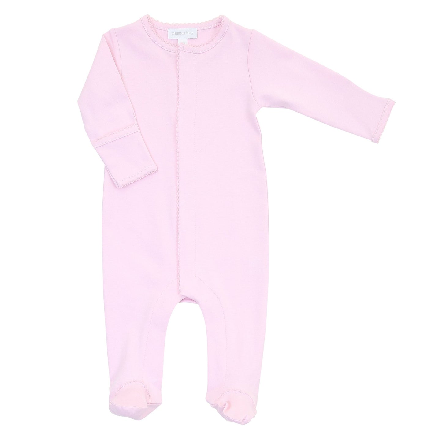 Essentials Solid Pink Footie - Magnolia BabyFootie