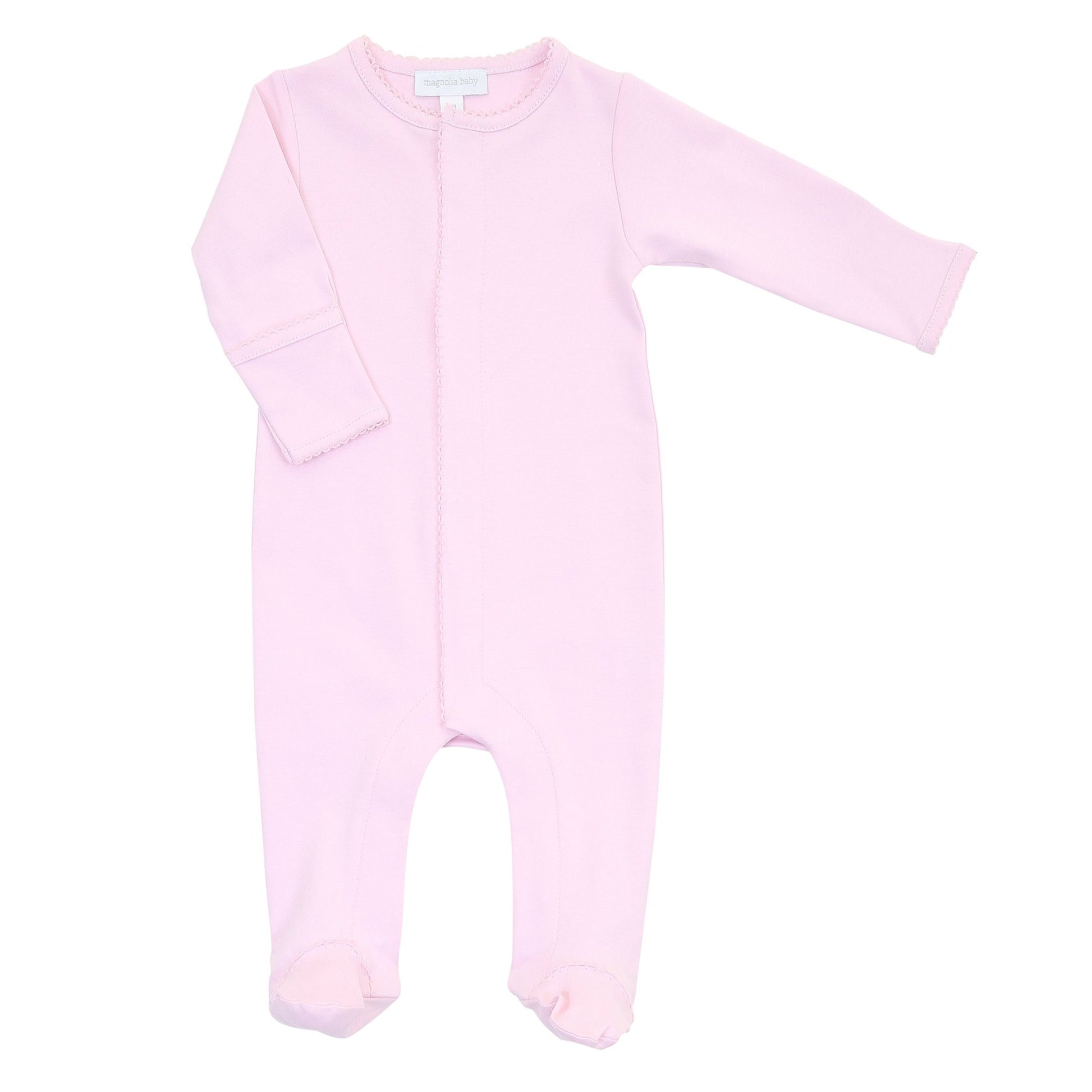 Essentials Solid Pink Footie - Magnolia BabyFootie