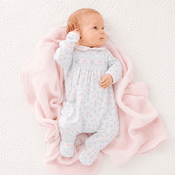 Evelyn's Classics Smocked Footie - Magnolia BabyFootie