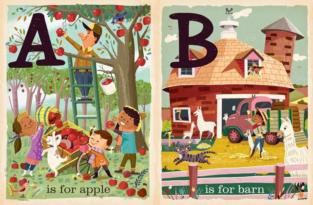 F is for Farm Alphabet Board Book - Magnolia BabyBook