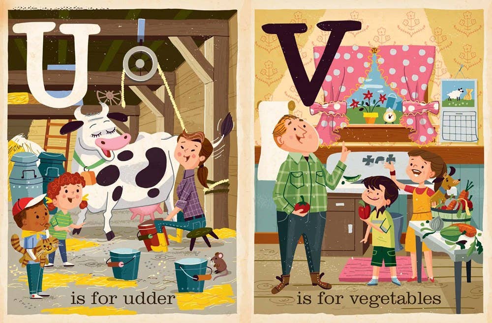 F is for Farm Alphabet Board Book - Magnolia BabyBook